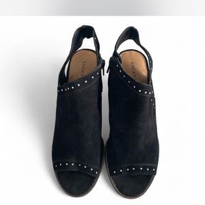 Lucky Brand Black Suede Wedges